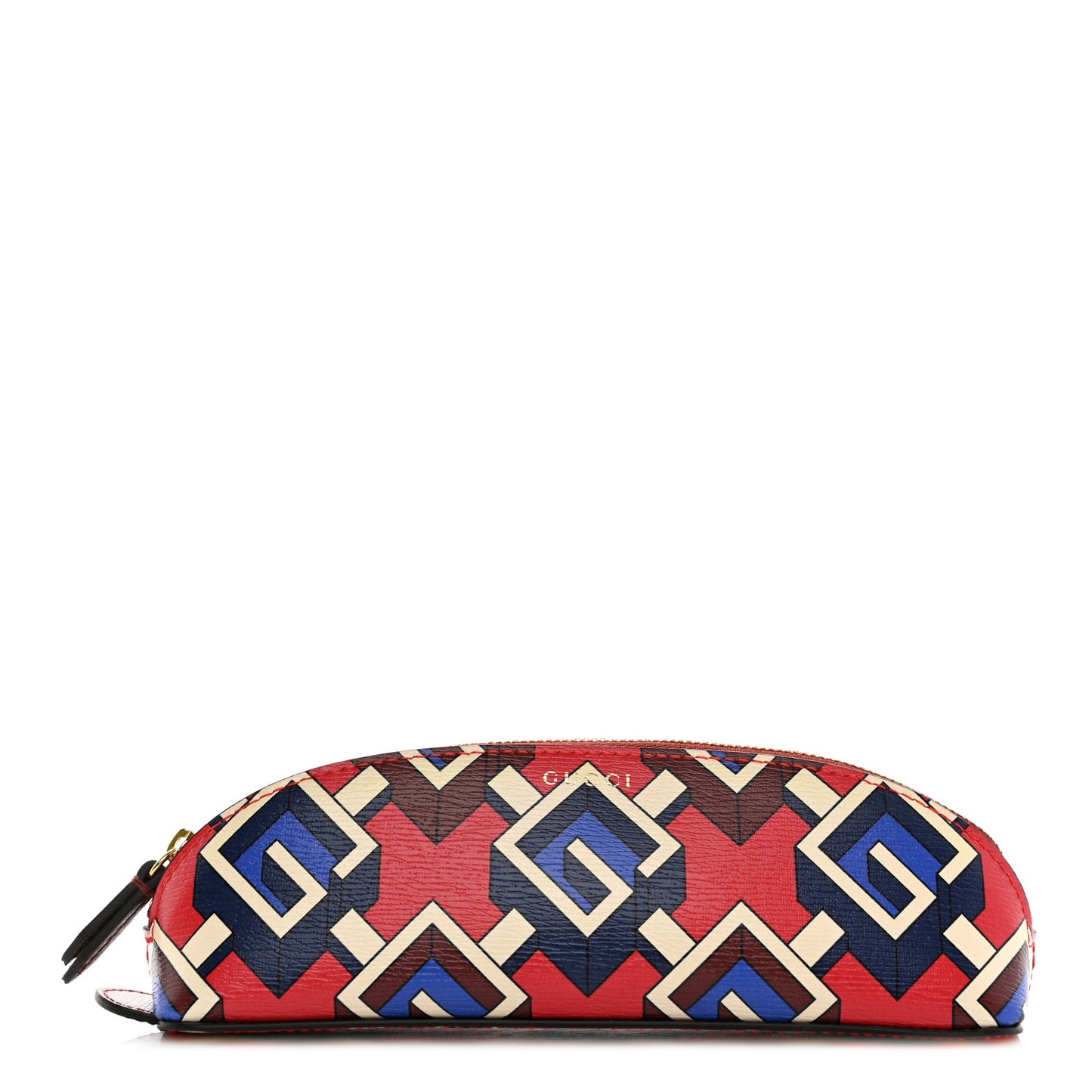 Shangai Calfskin Geometric G Pencil Case Multicolor