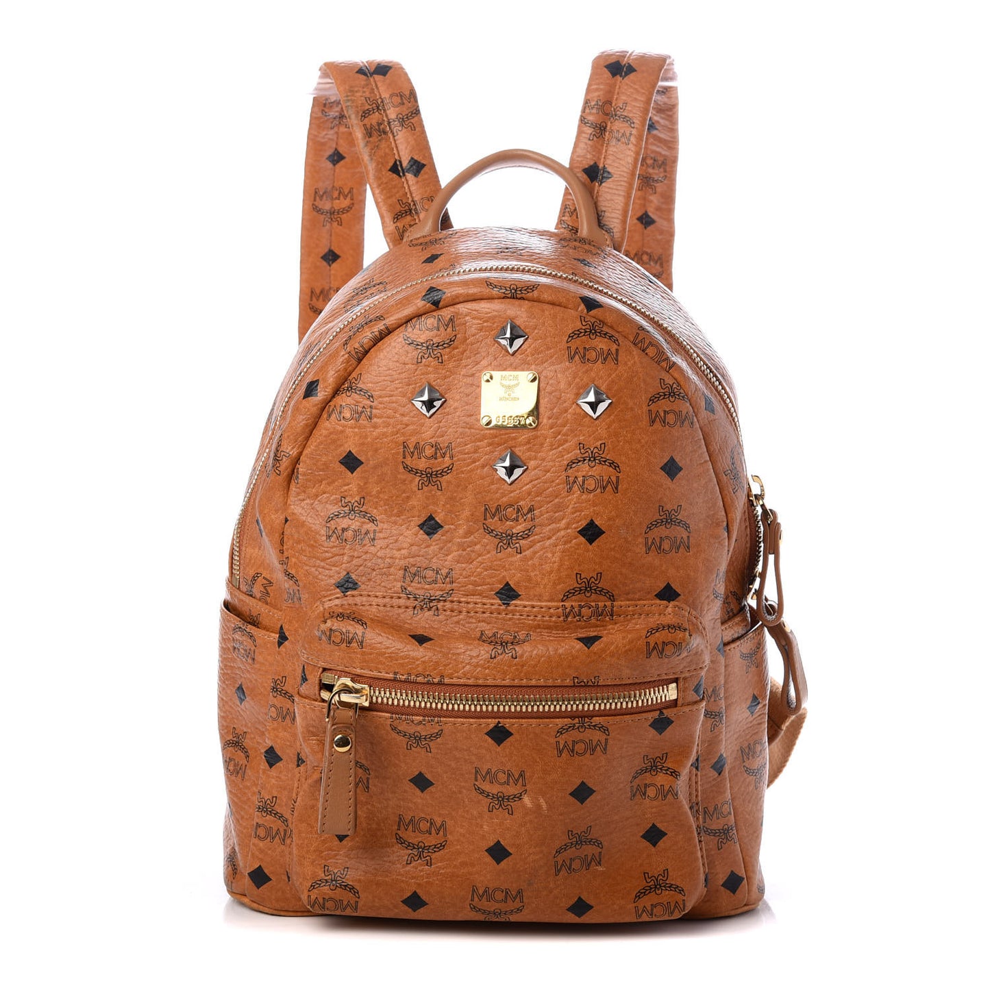 Visetos Small Sprinkle Stud Stark Backpack Cognac
