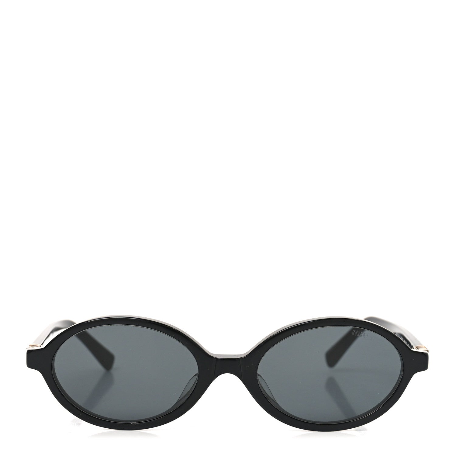 Miu Miu Acetate Oval Regard Sunglasses SMU04Z Black 1822049