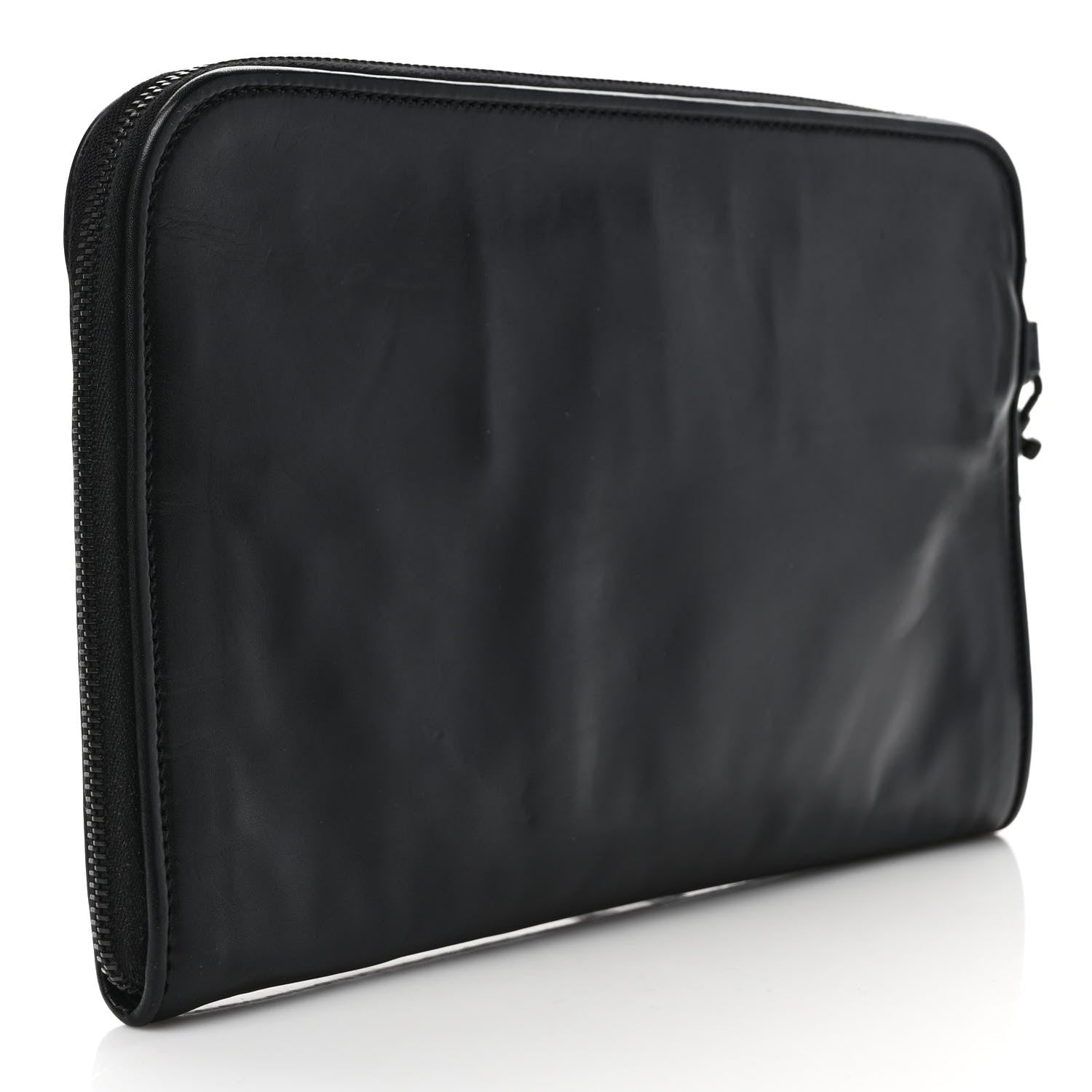 Bottega Veneta Perforated Calfskin Leggero Clutch Black 3 of 8