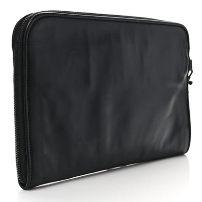 Bottega Veneta Perforated Calfskin Leggero Clutch Black 3 of 8