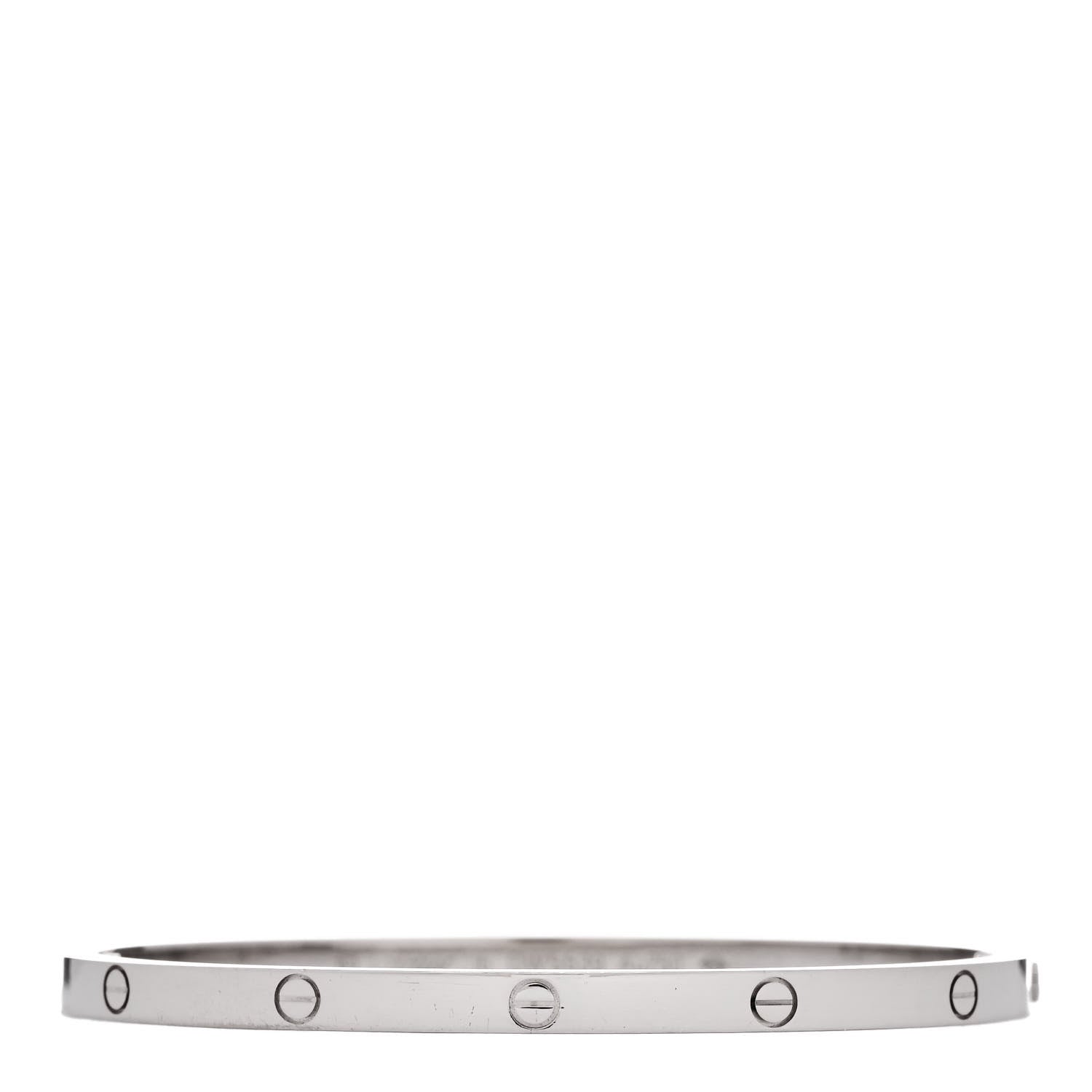 Cartier 18K White Gold Small LOVE Bracelet 16 1 of 8