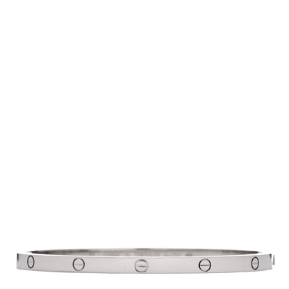 Cartier 18K White Gold Small LOVE Bracelet 16 1 of 8