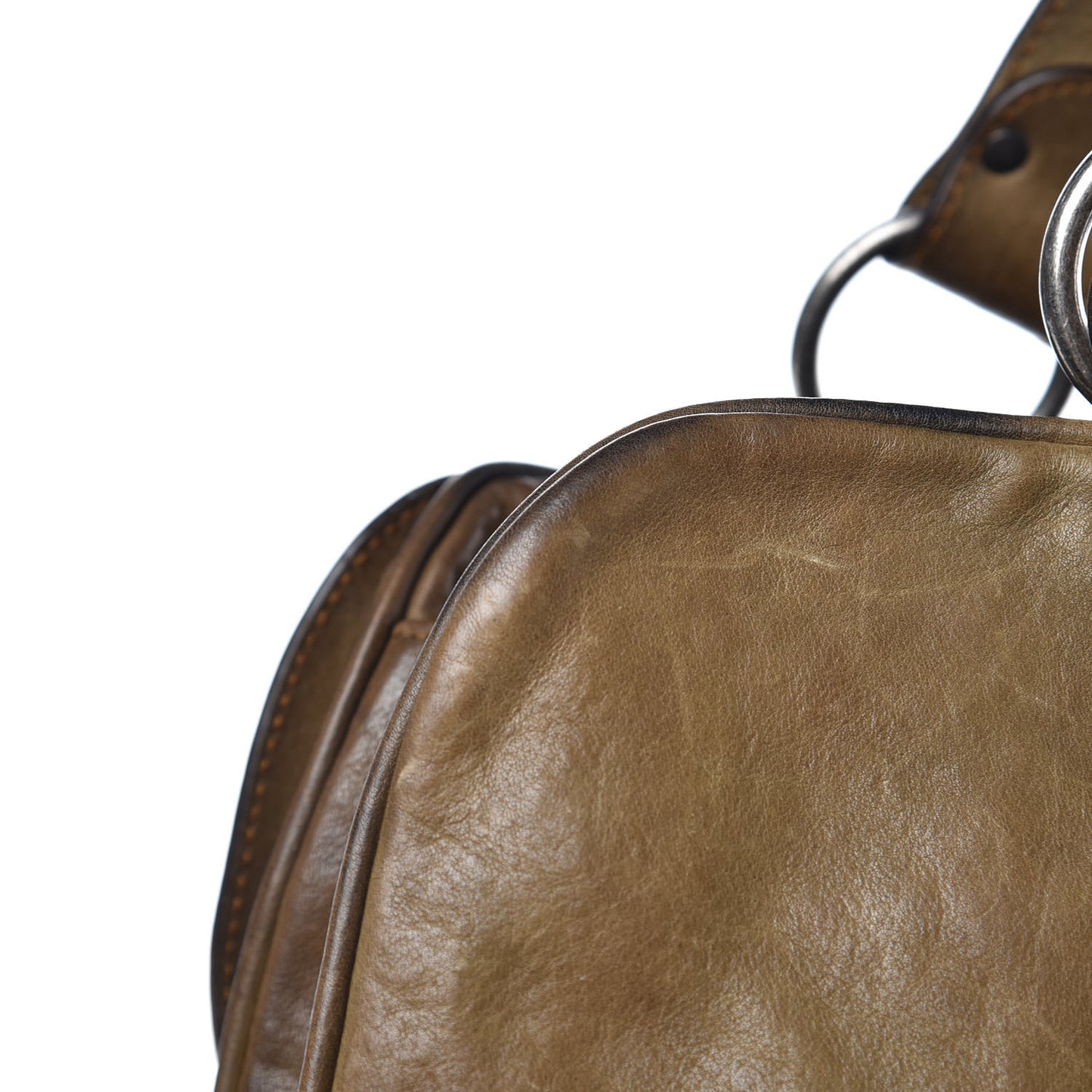 Calfskin Medium Gaucho Double Saddle Bag Green