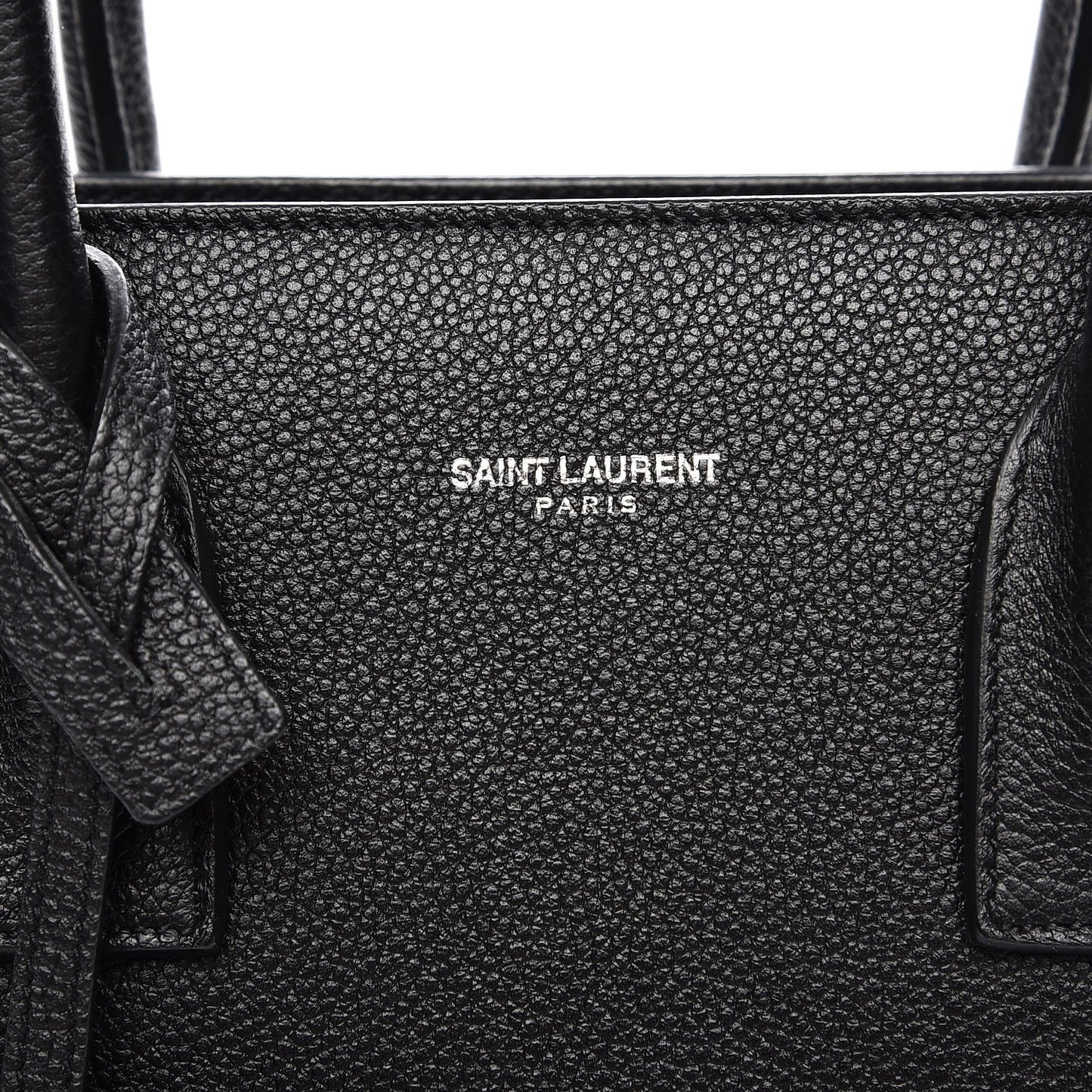 Grained Calfskin Nano Sac De Jour Black