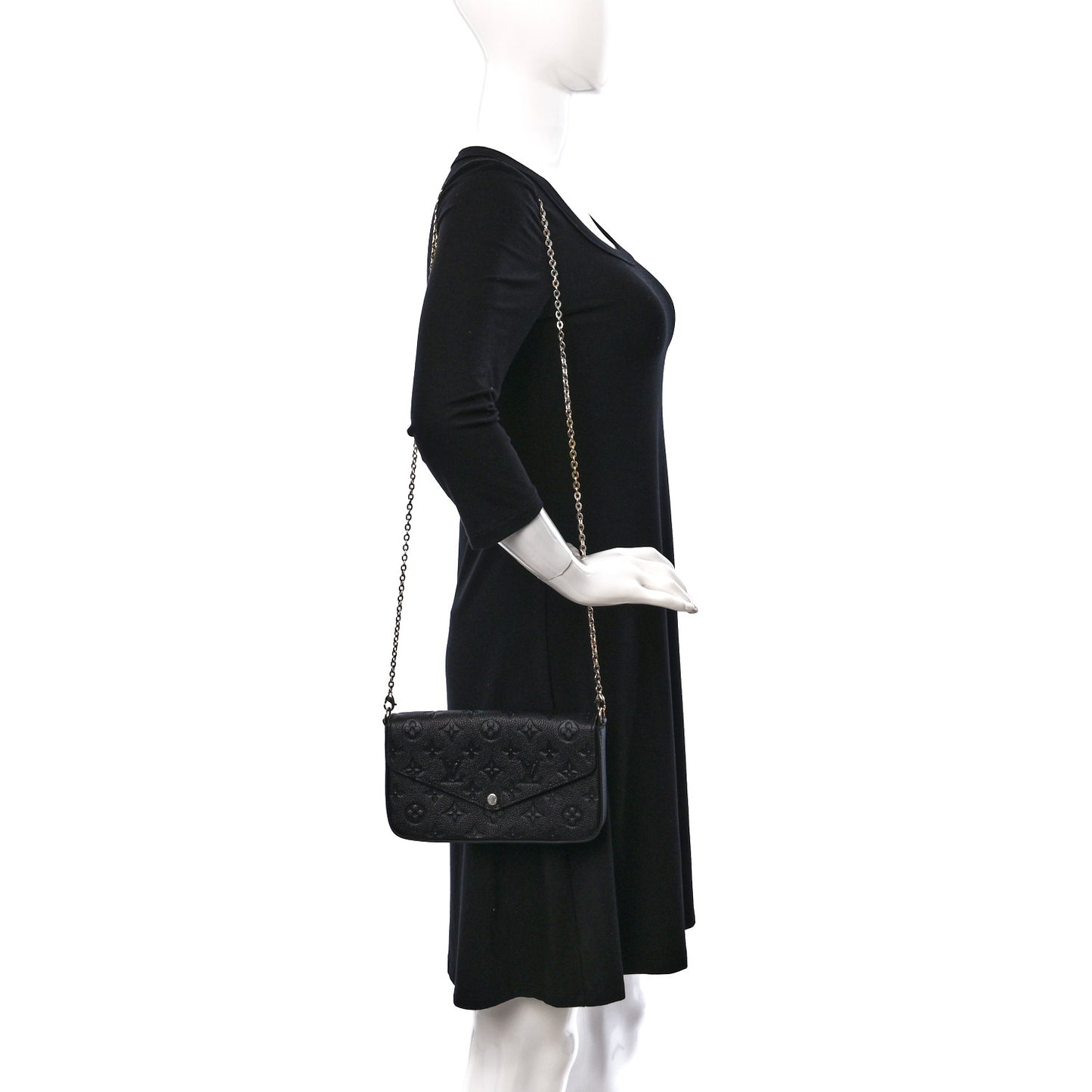 Empreinte Pochette Felicie Chain Wallet Black