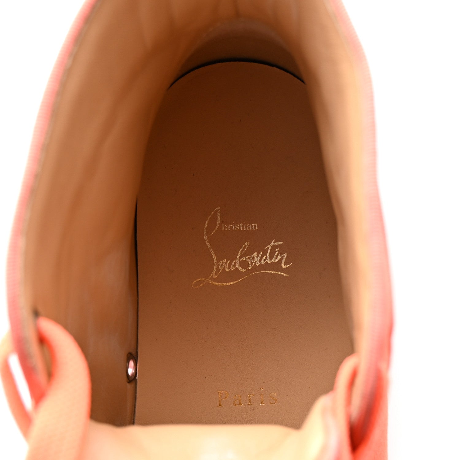 Christian Louboutin Veau Velours Mens Louis Orlato Flat Spikes Sneakers 42 Melon May 8 of 8