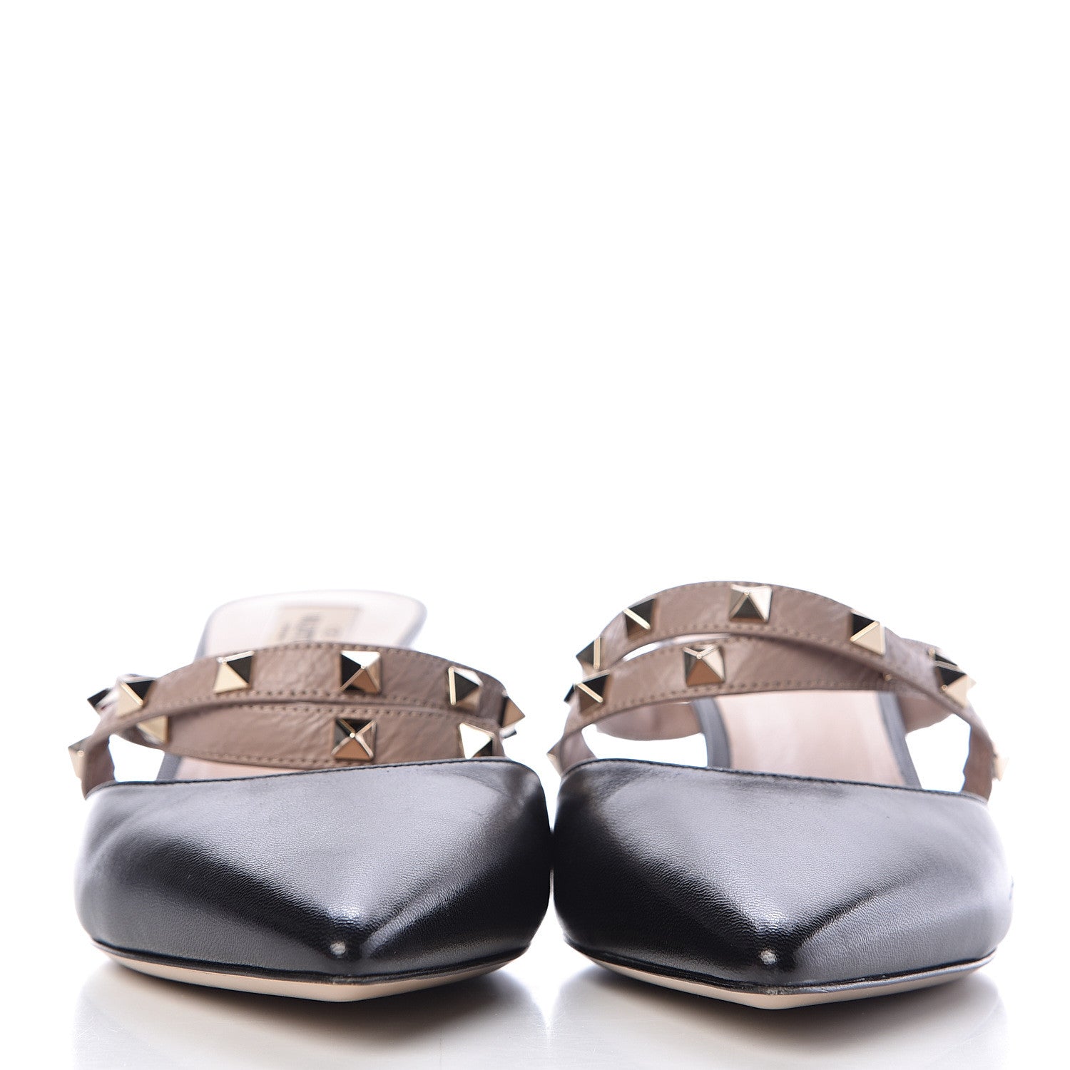 Valentino Garavani Nappa Rockstud Criss Cross 55mm Mules 40 Black Poudre 2 of 8