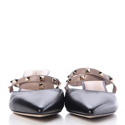 Valentino Garavani Nappa Rockstud Criss Cross 55mm Mules 40 Black Poudre 2 of 8
