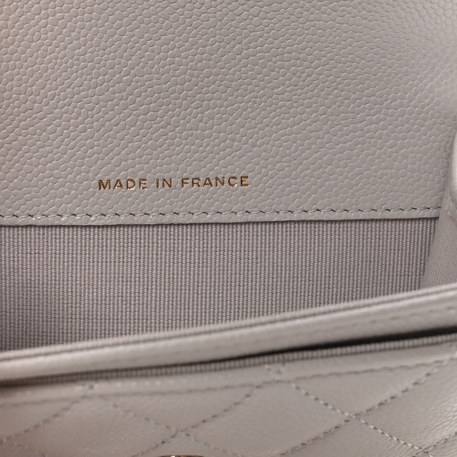 Chanel Caviar Quilted Flap Card Holder Wallet Light Grey 7 of 9