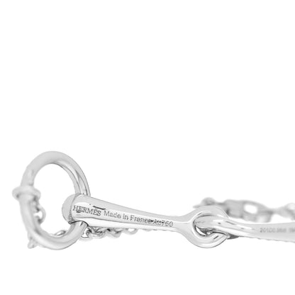 Hermes 18K White Gold Diamond TPM Filet d'Or Bracelet SH 3 of 4
