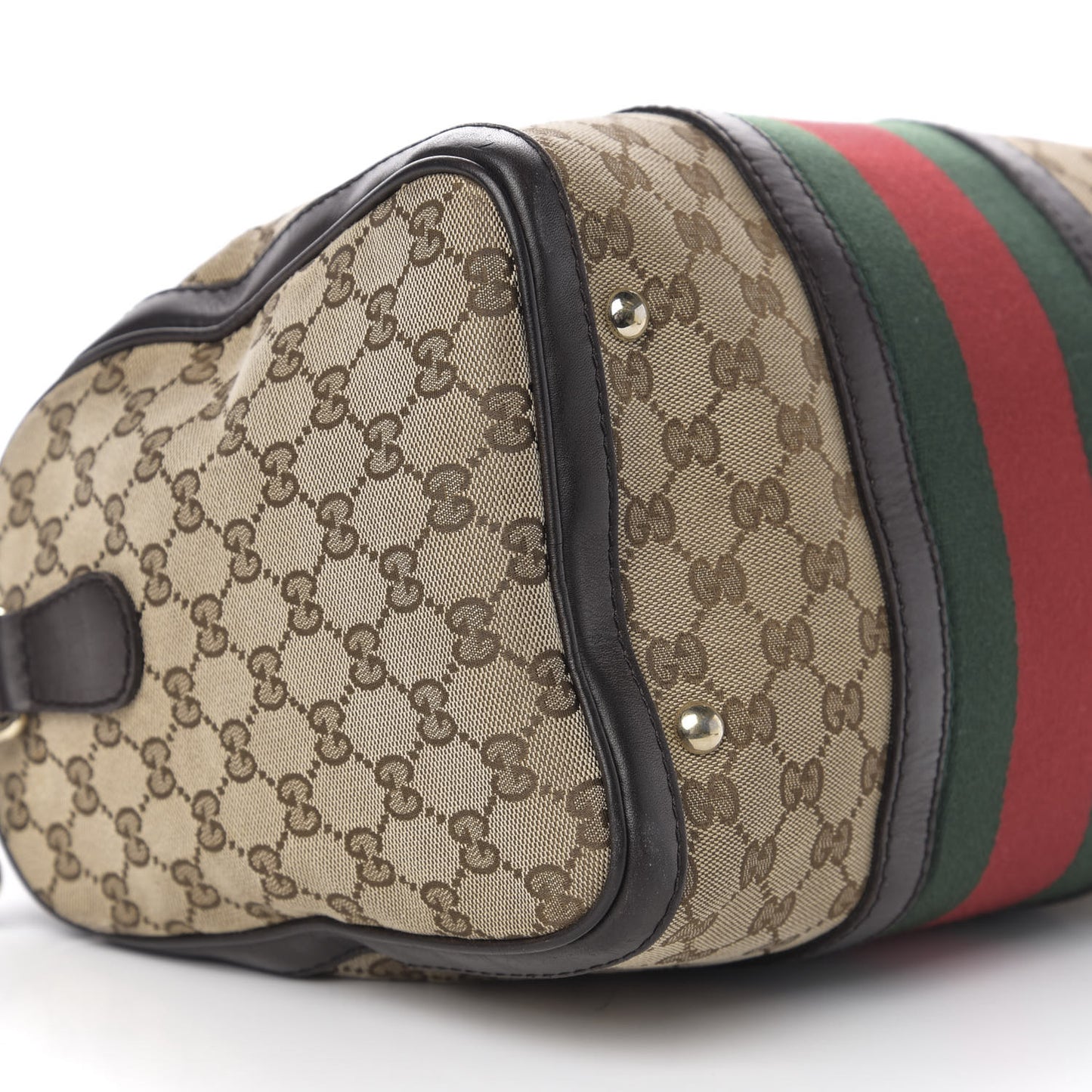 Monogram Vintage Web Medium Boston Dark Brown