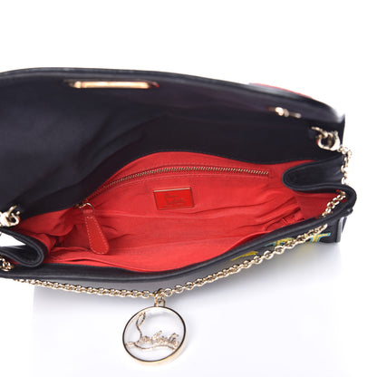 Christian Louboutin Canvas Patch Letters Riviera Clutch Black 5 of 12