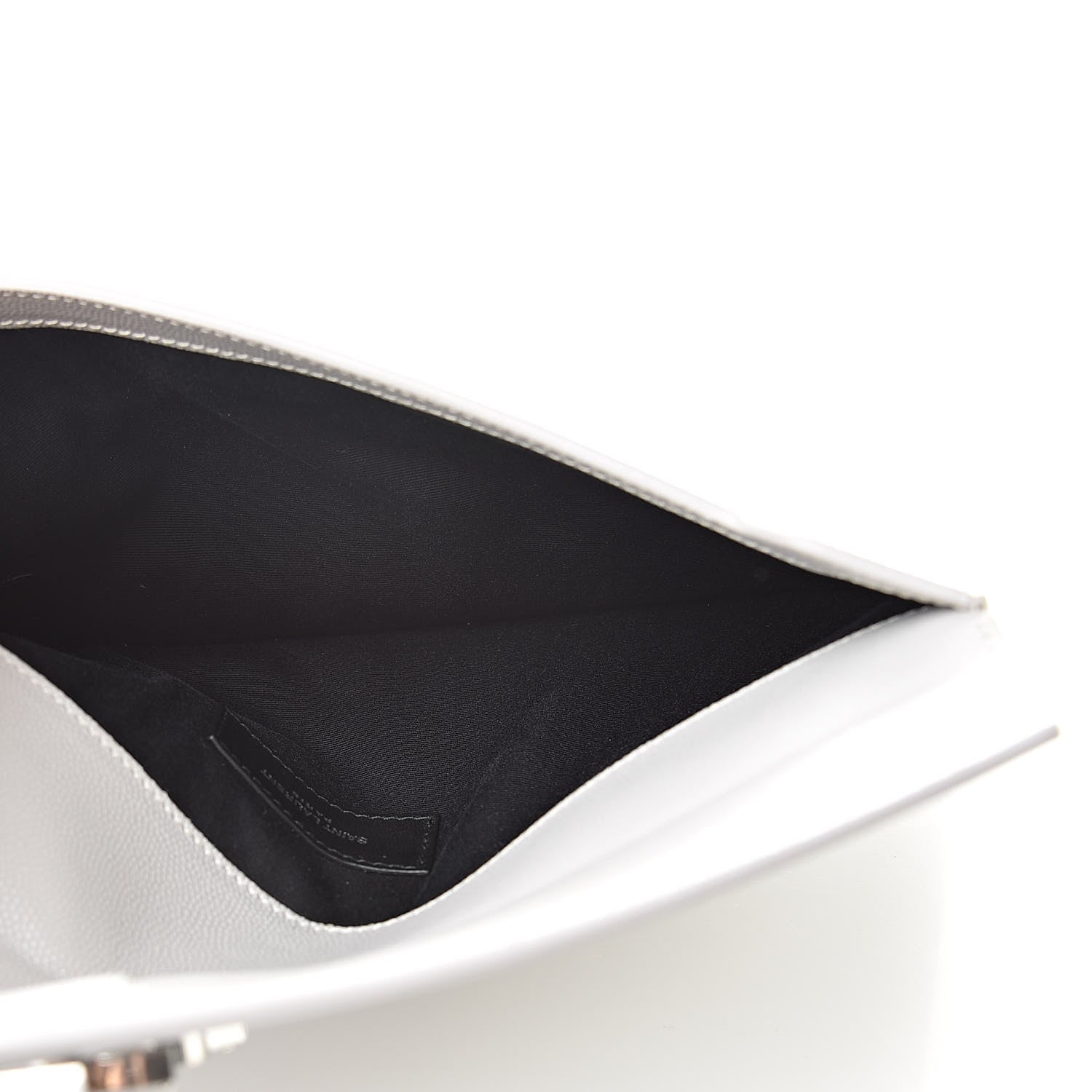Saint Laurent Grain De Poudre Uptown Pouch Granite 5 of 8