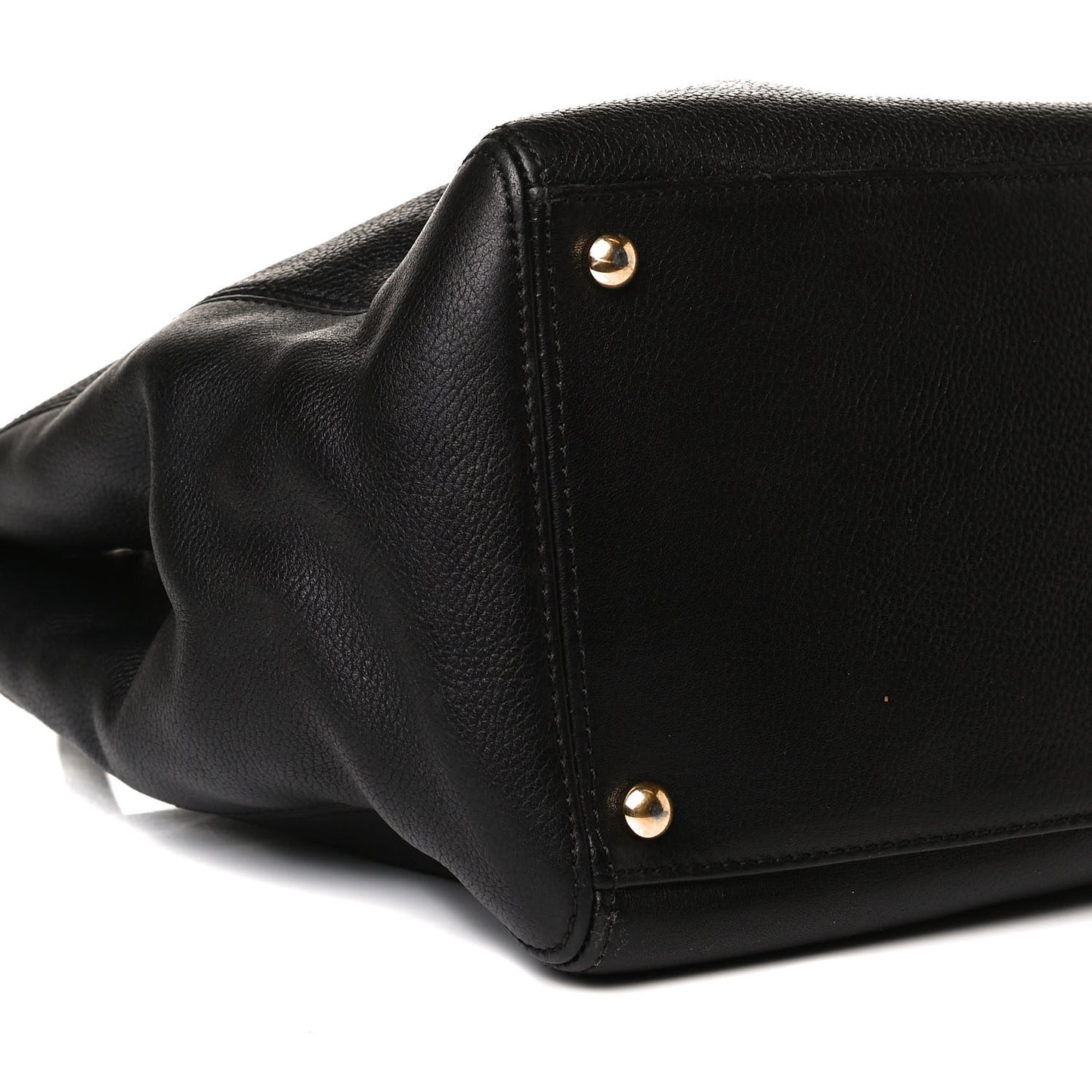 Calfskin Cerf Executive Shopper Tote Black