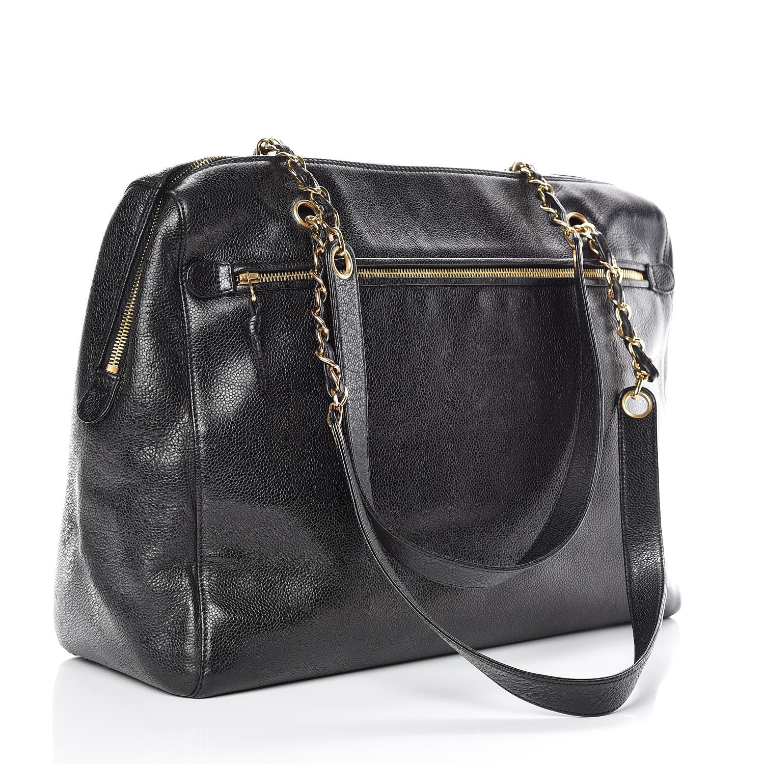 Chanel Caviar Large CC Shoulder Bag Black 3 of 11