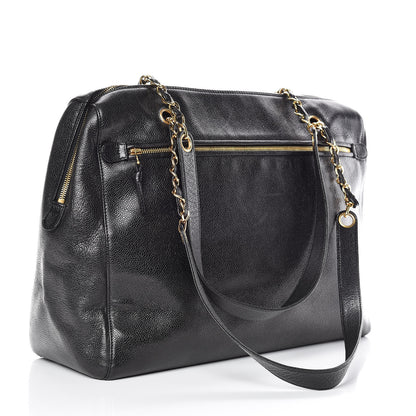 Chanel Caviar Large CC Shoulder Bag Black 3 of 11