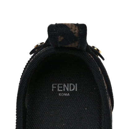 Fendi Fabric FF Micro-Perforated Rise Low Top Sneakers 36.5 Tobacco Black 7 of 14