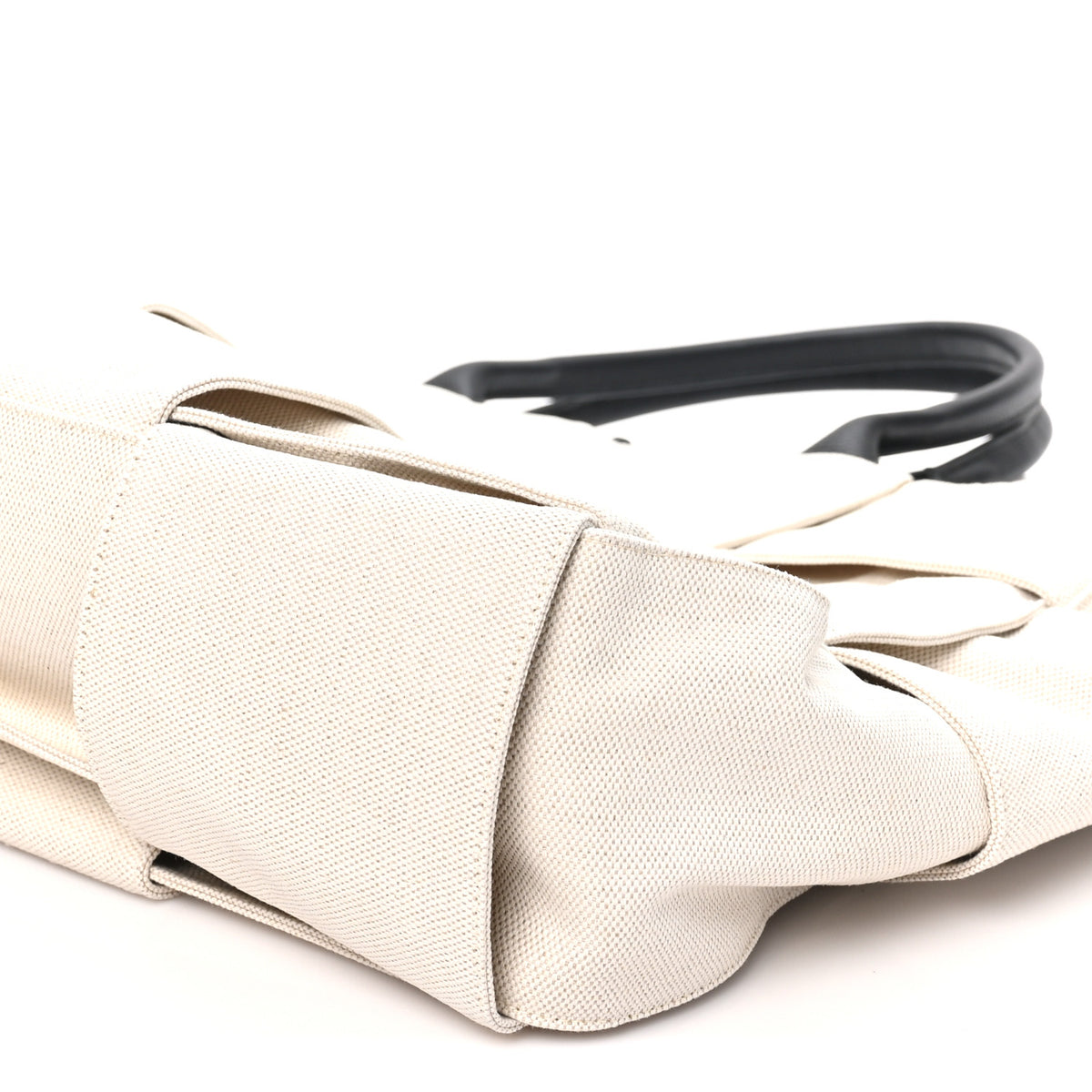 Bottega Veneta Canvas Maxi Intrecciato Large Arco Tote Beige Black 10 of 10