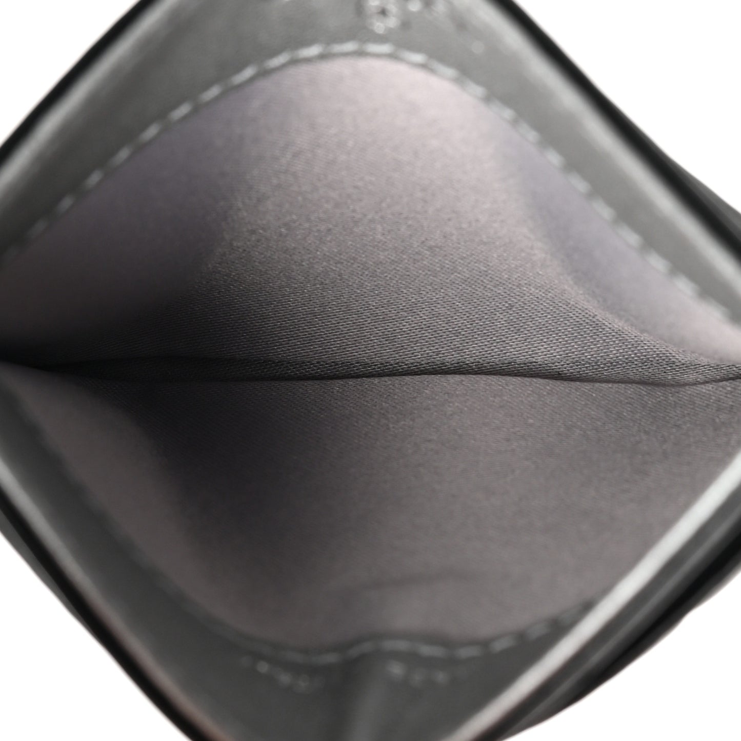 Lambskin Camellia Embossed Card Holder Black