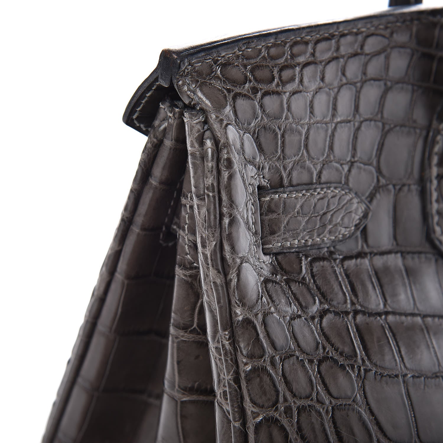 Hermes Matte Niloticus Crocodile Birkin 30 Gris Elephant 40 of 45