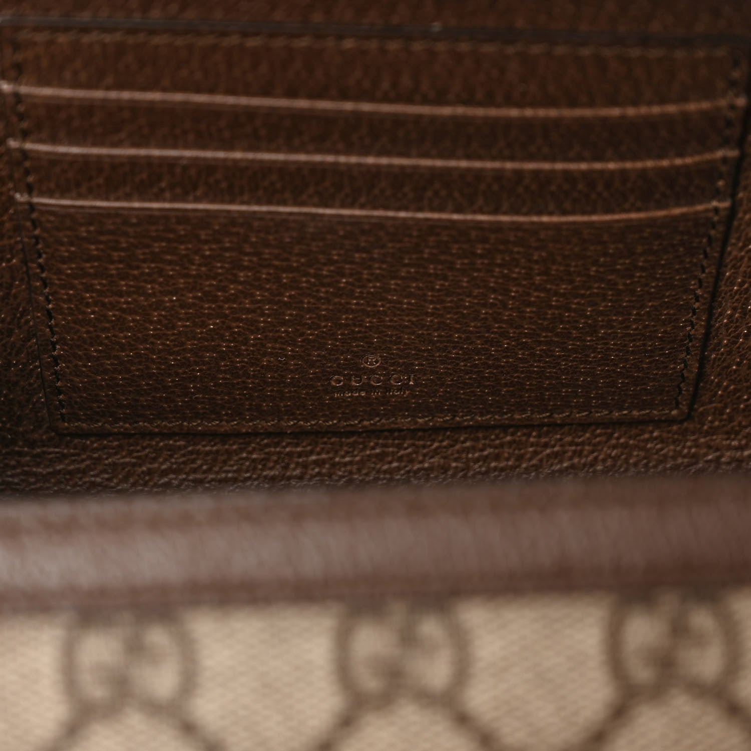 Gucci GG Supreme Monogram Textured Dollar Calfskin Mini Trunk Shoulder Bag Beige Ebony New Acero 7 of 10