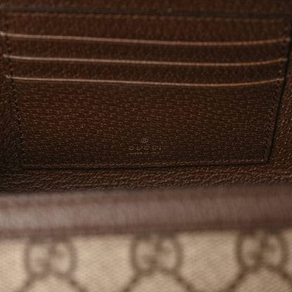 Gucci GG Supreme Monogram Textured Dollar Calfskin Mini Trunk Shoulder Bag Beige Ebony New Acero 7 of 10