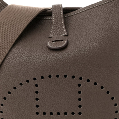 Hermes Taurillon Clemence Evelyne III PM Etoupe 8 of 13
