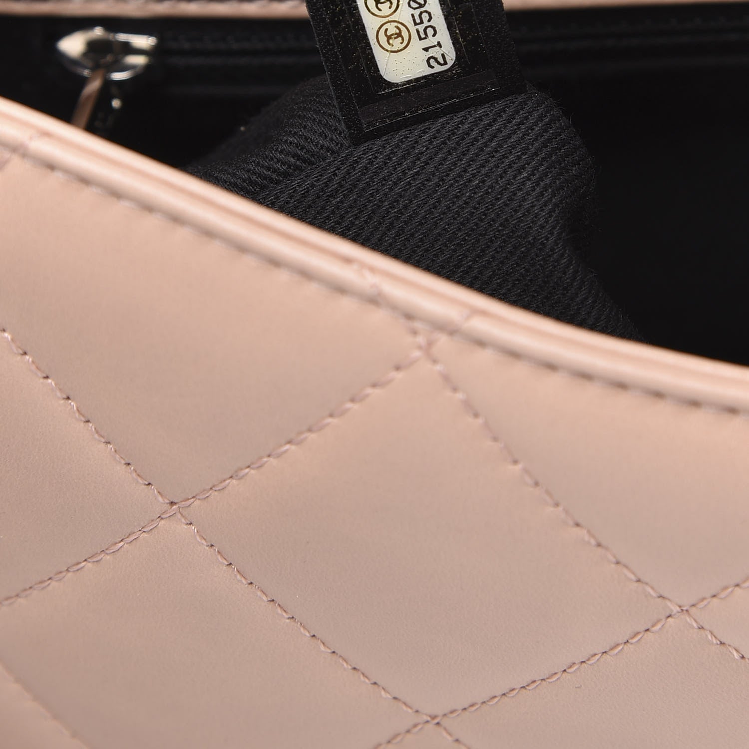 Chanel Glazed Calfskin Quilted Small CC Delivery Tote Light Pink 7 of 12