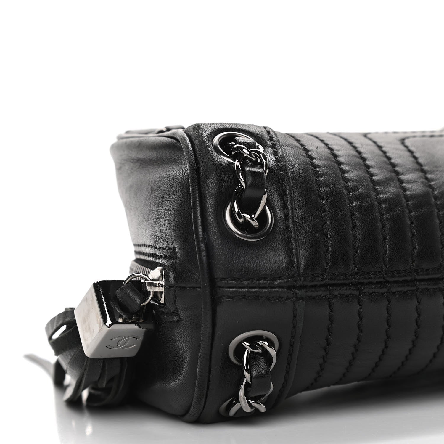 Chanel Lambskin Small Tassel Shoulder Bag Black 9 of 13