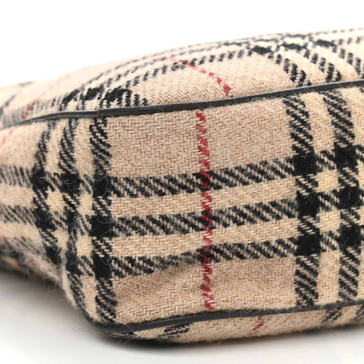 Burberry Wool House Check Shoulder Bag Beige 4 of 11