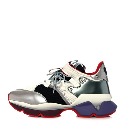 Christian Louboutin Mesh Patent Red Runner Flat Sneaker 39.5 Multicolor 1 of 8