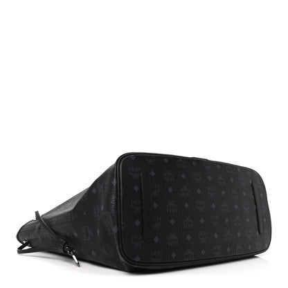 MCM Visetos Large Liz Reversible Shopper Tote Black 5 of 10