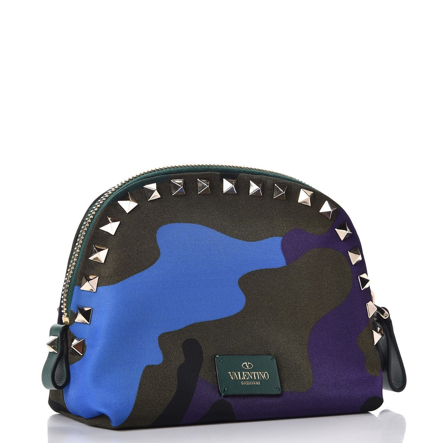 Nylon Camouflage Rockstud Cosmetic Pouch Multicolor