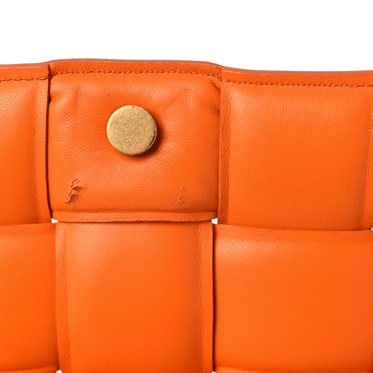Bottega Veneta Nappa Maxi Intreccio Padded Cassette Crossbody Bag Orange 12 of 14
