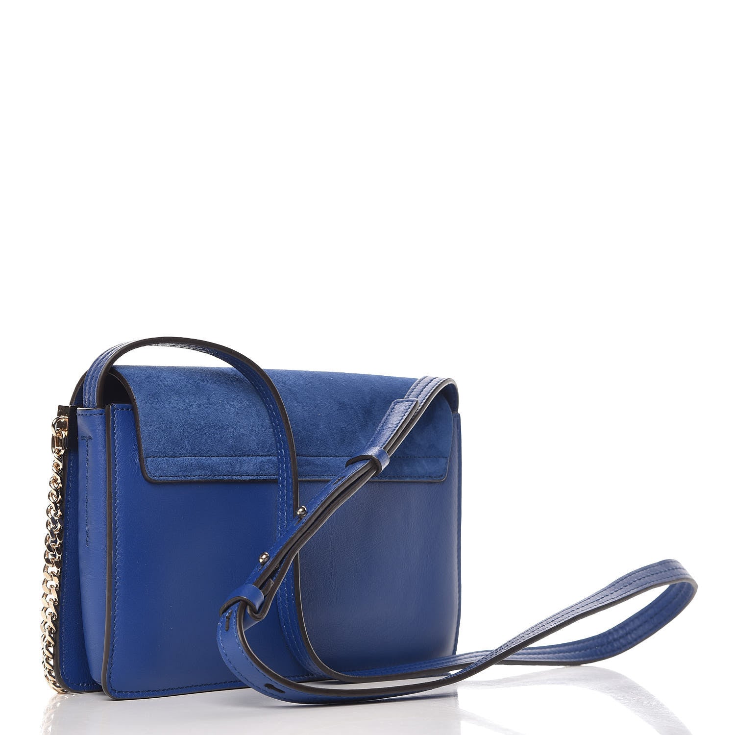 Chloe Suede Calfskin Small Faye Shoulder Bag Majesty Blue 3 of 11