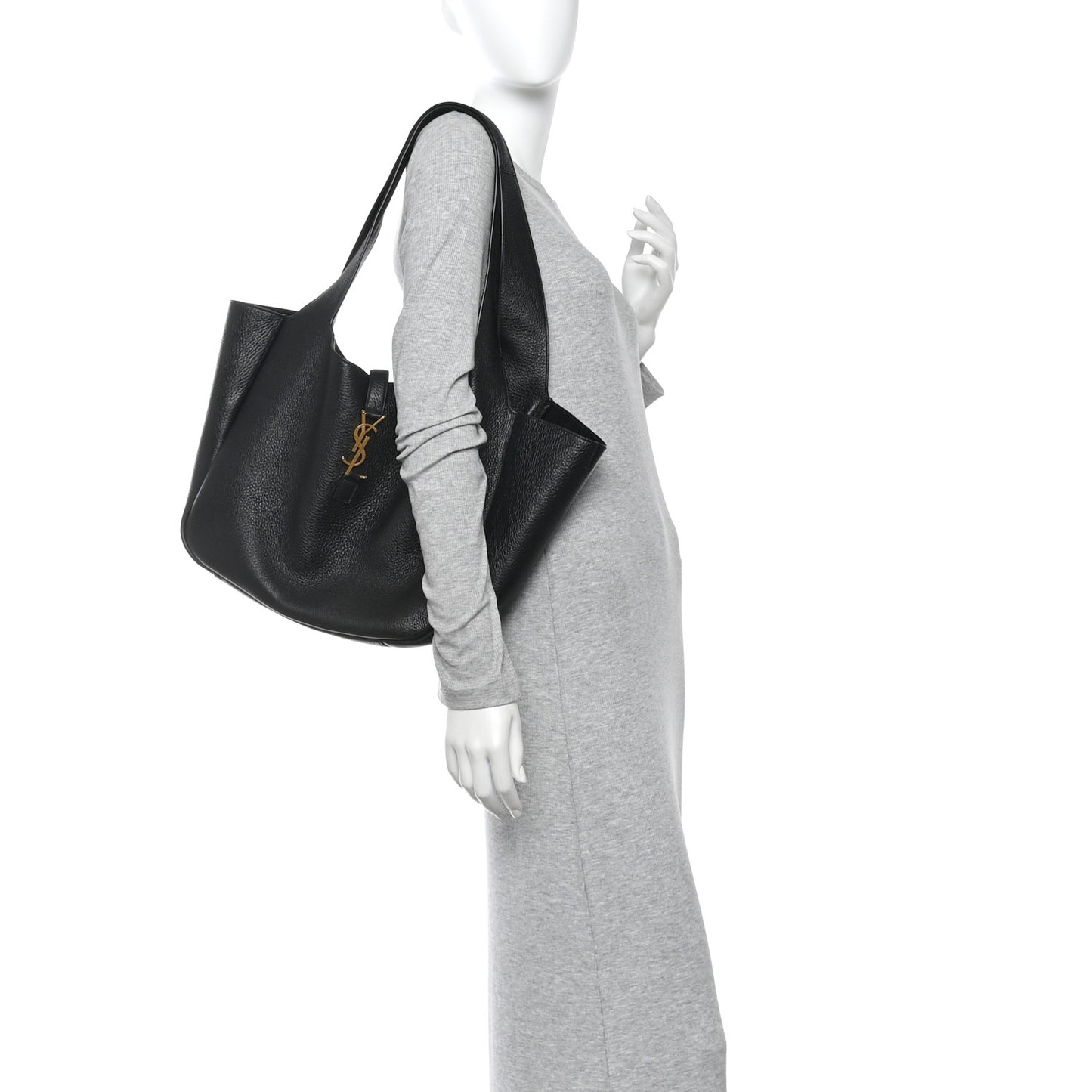 Grained Deerskin Bea Tote Black