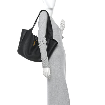 Saint Laurent Grained Deerskin Bea Tote Black 2 of 11