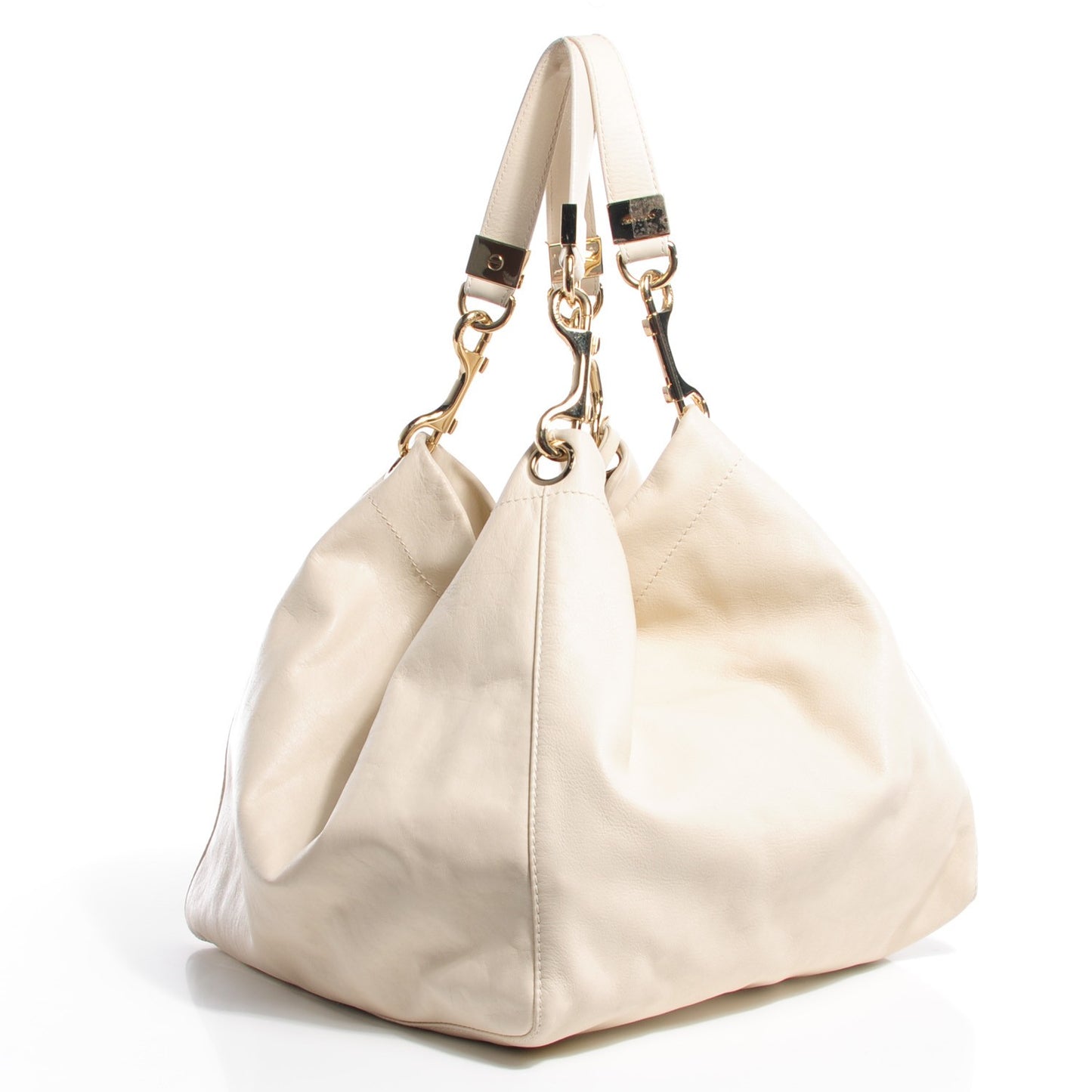 Calfskin Lola Oversized Tote White