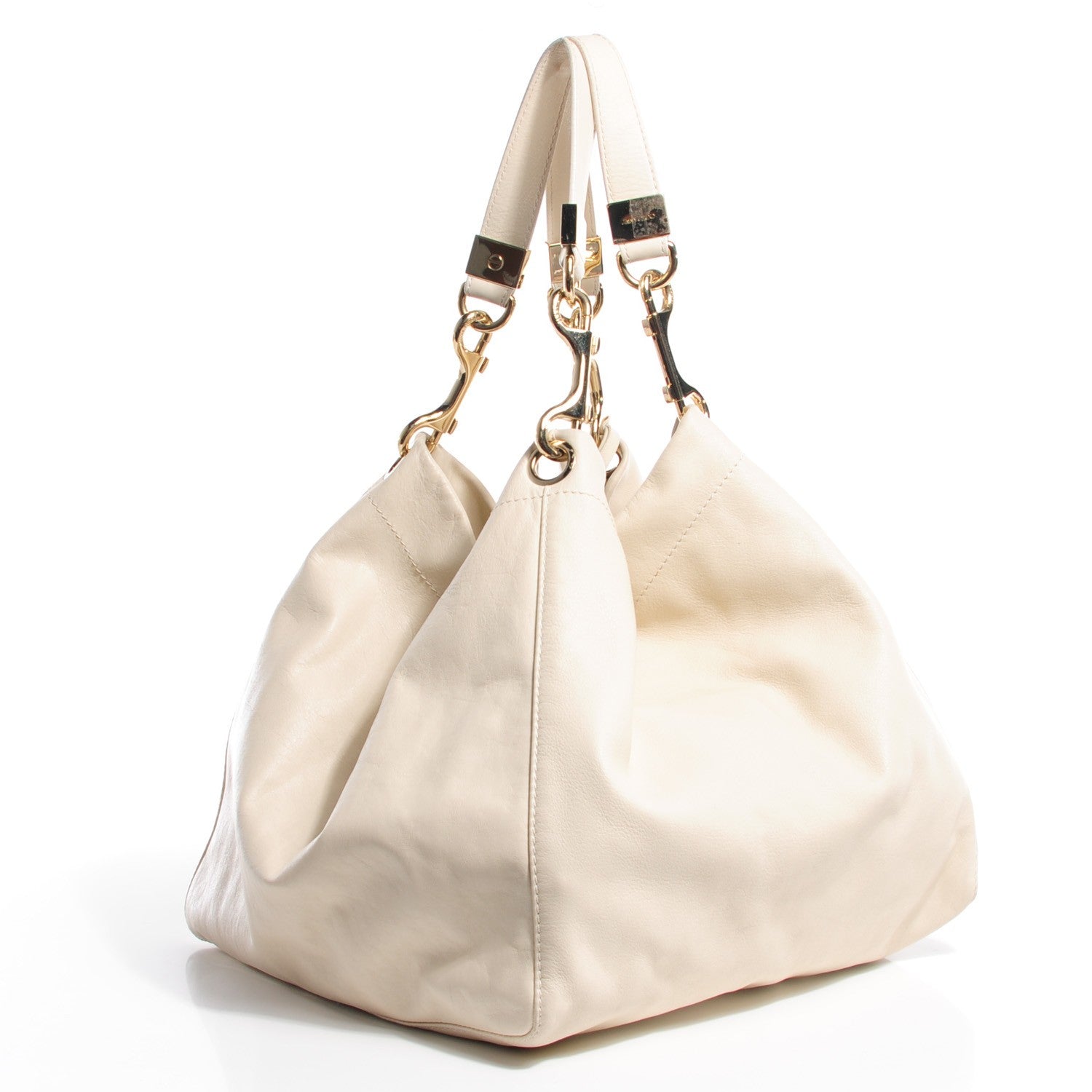Jimmy Choo Calfskin Lola Oversized Tote White 3 of 7