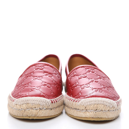 Gucci Guccissima Signature Espadrilles 38.5 Hibiscus Red 2 of 12
