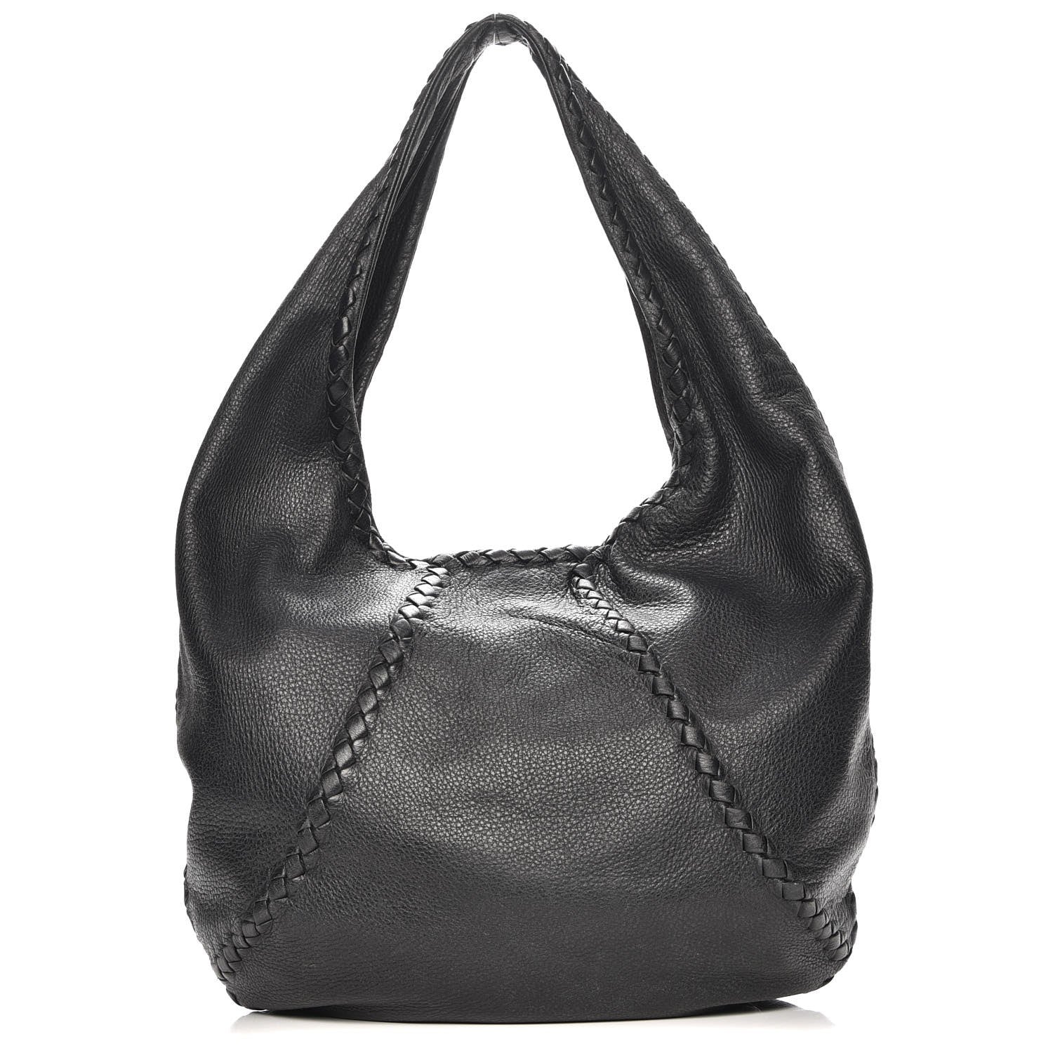 Bottega Veneta Cervo Deerskin Large Hobo Nero Black 1 of 7