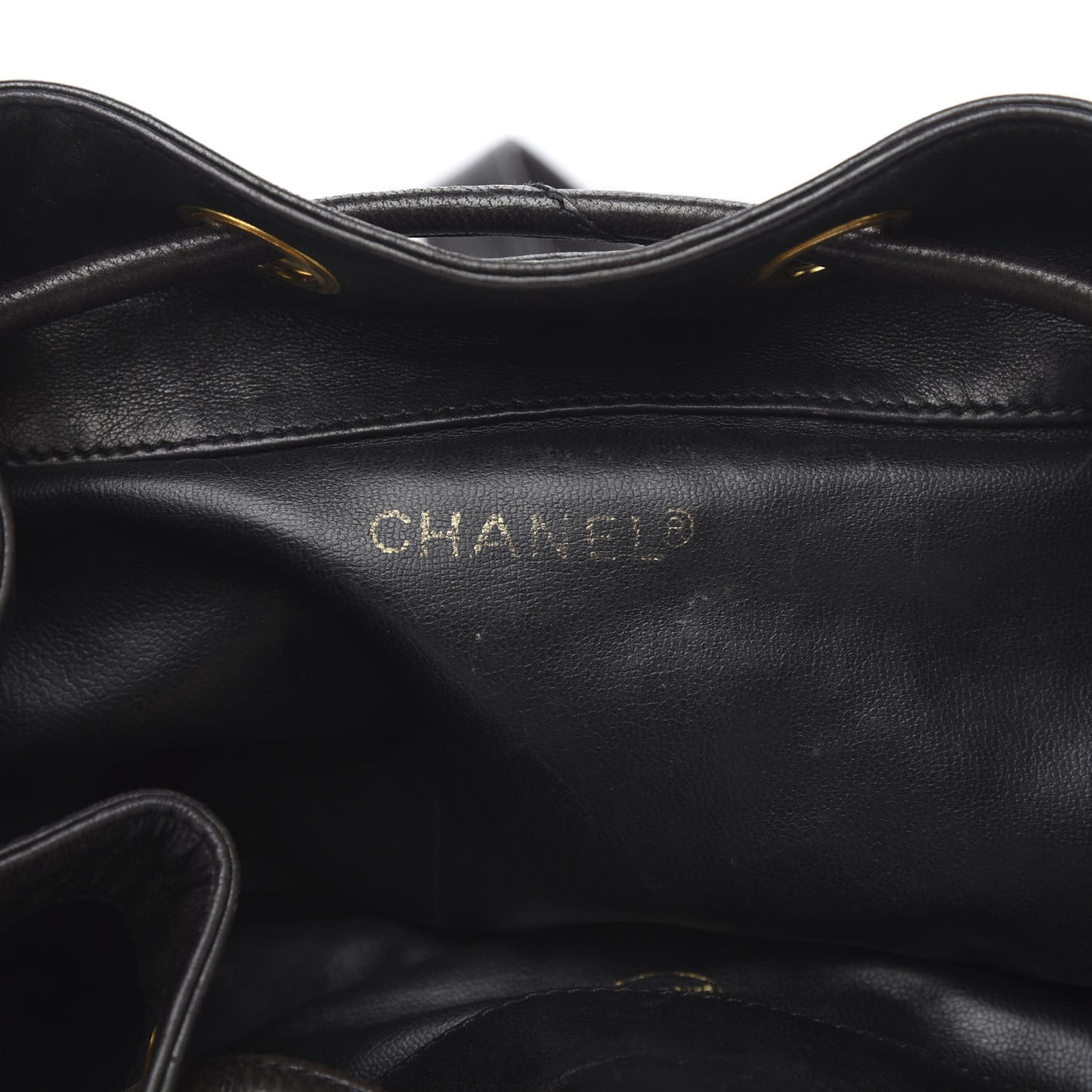 Velvet Drawstring Backpack Black