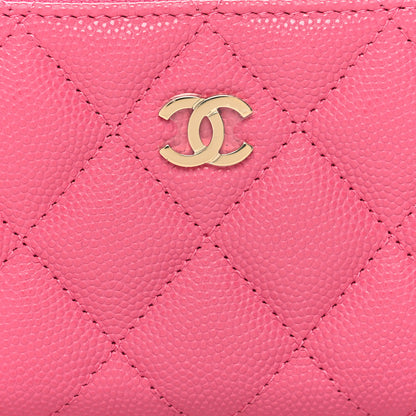 Chanel Caviar Quilted Zip Coin Purse Pink 8 of 8