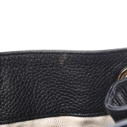 Gucci Pebbled Calfskin Medium Soho Chain Shoulder Bag Black 9 of 14