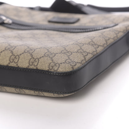 Gucci GG Supreme Monogram Flat Messenger Bag Black 10 of 10