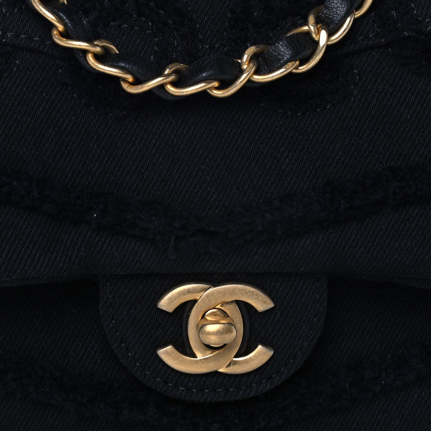 Denim Coco Flap Black