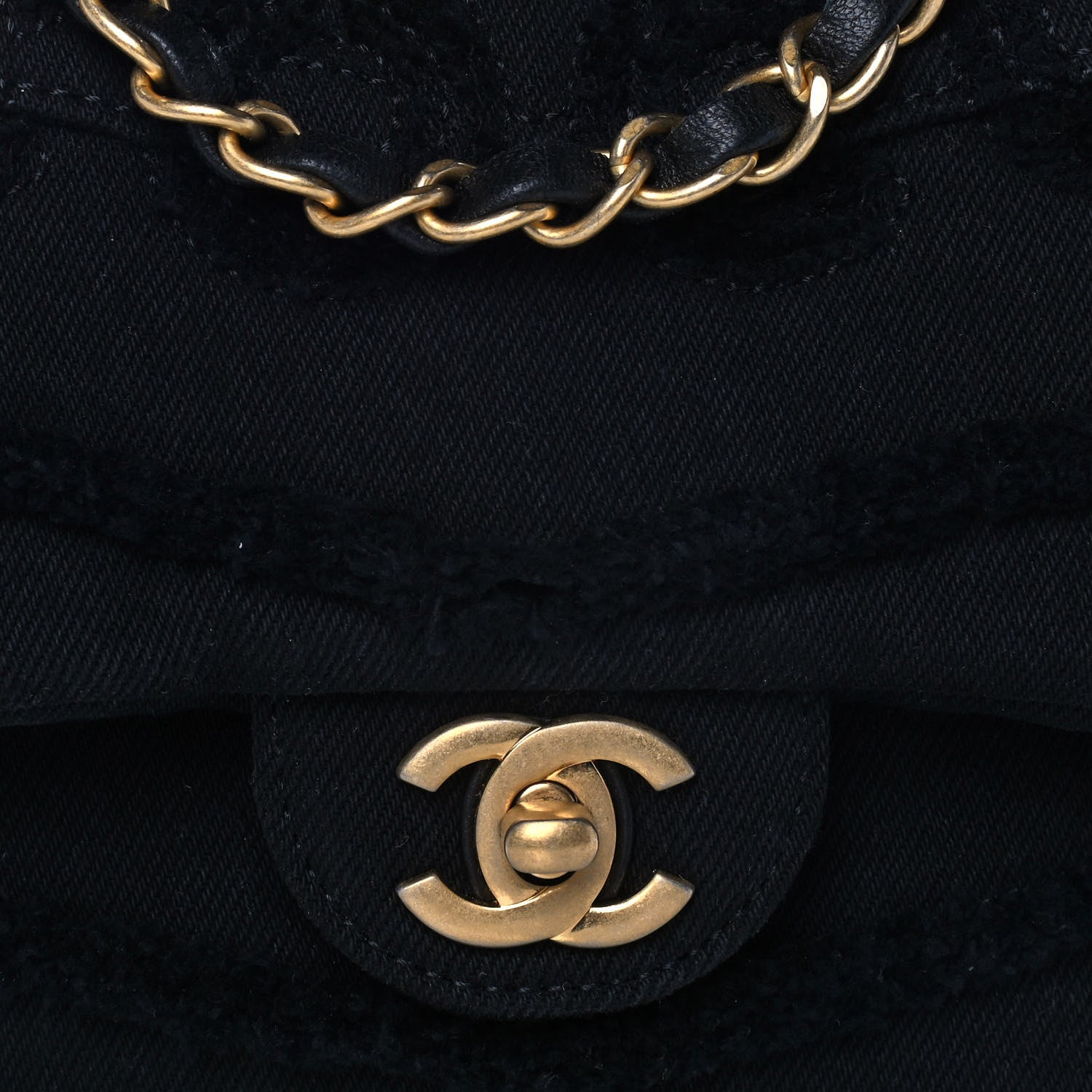 Chanel Denim Coco Flap Black 8 of 11