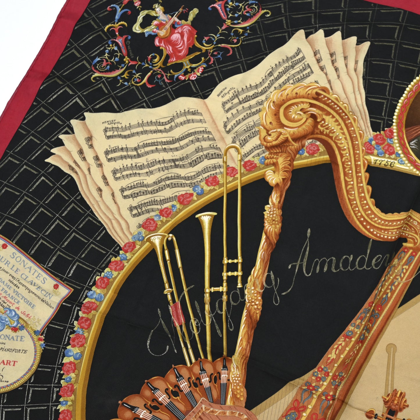 Silk Hommage A Mozart Scarf 90