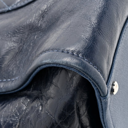 Chanel Glazed Calfskin Large Deauville Tote Blue 13 of 14